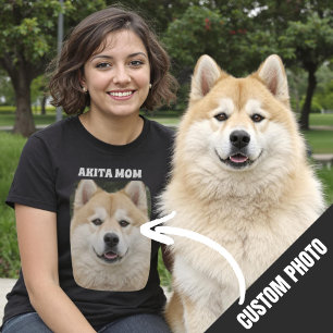 Akita Mum Custom Dog Photo Gift for Dog Mum T-Shirt