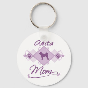 Akita Mum Key Ring