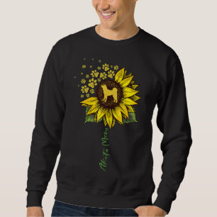 Akita Mum Sunflower Akita Inu Lover Gifts Dog Mum Sweatshirt