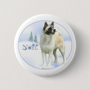 Akita Noel Button