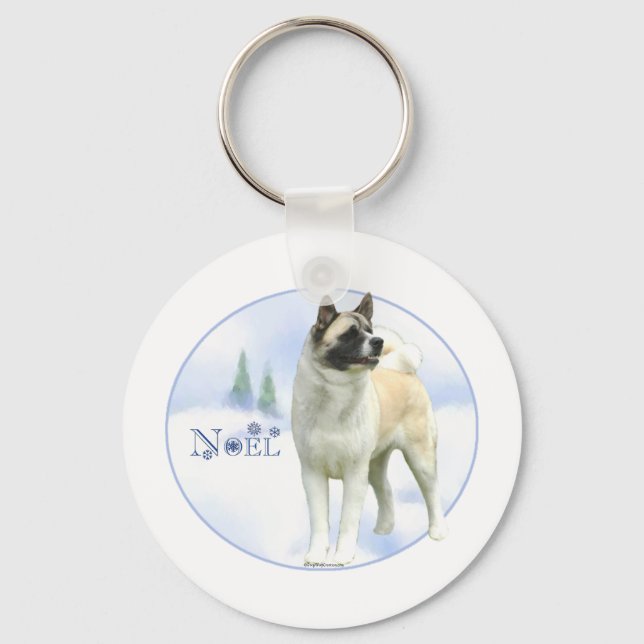Akita Noel - Keychain (Front)