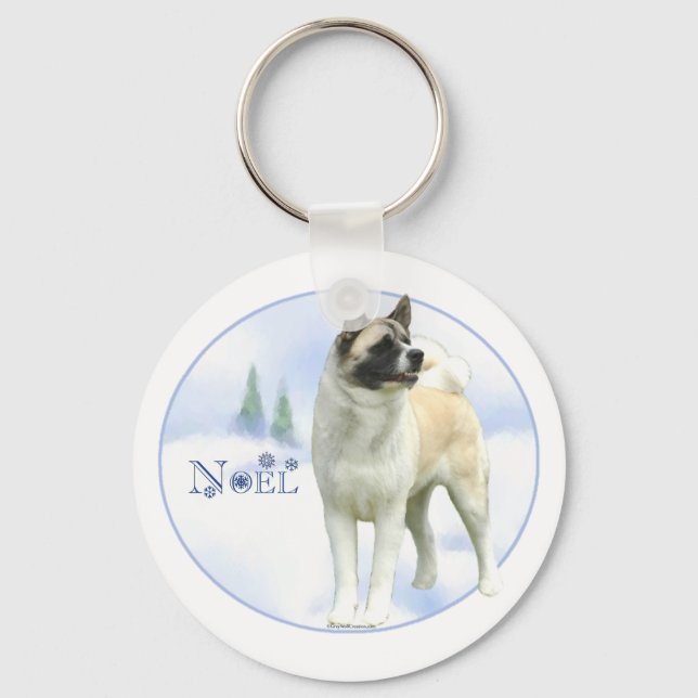 Akita Noel Keychain (Front)