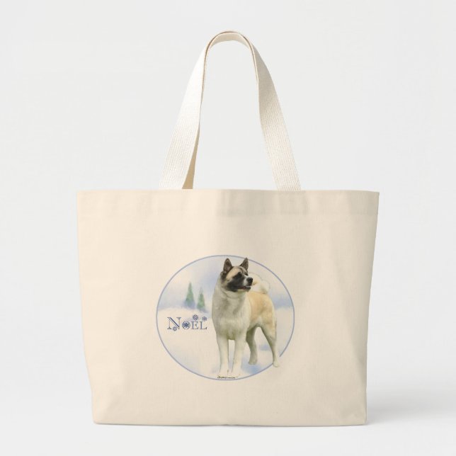 Akita Noel Large Tote Bag (Front)