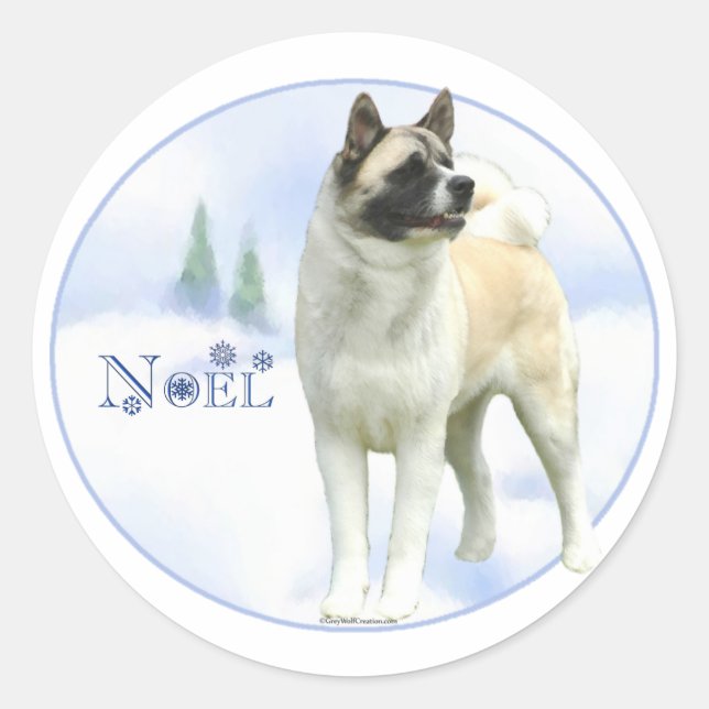 Akita Noel Stickers (Front)