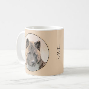 Akita Painting - Cute Original Dog Art Coffee Mug