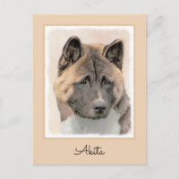 Akita Painting - Cute Original Dog Art