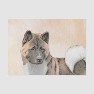 Akita Painting - Cute Original Dog Art Tissue Paper