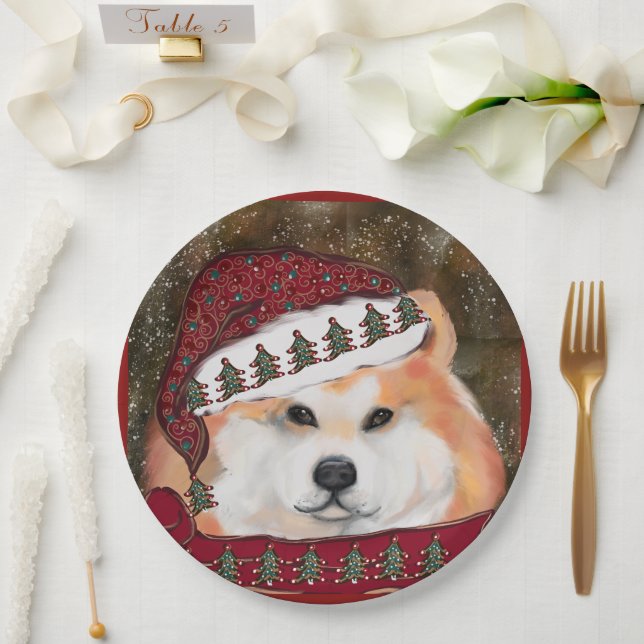 Akita Paper Plate (Wedding)