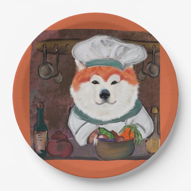 Akita     paper plate (Front)