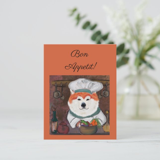 Akita     postcard (Standing Front)