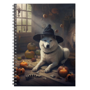 Akita Pumpkins Halloween Scary Notebook