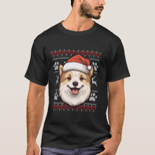 Akita Santa Hat Christmas Funny Dog Mum Dad Long S T-Shirt