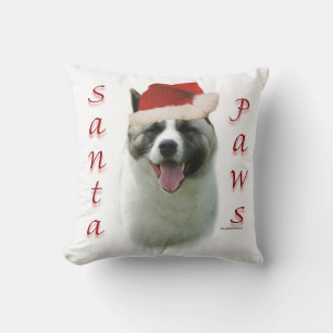 Akita Santa Paws Cushion