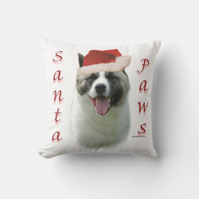 Akita Santa Paws Cushion (Front)