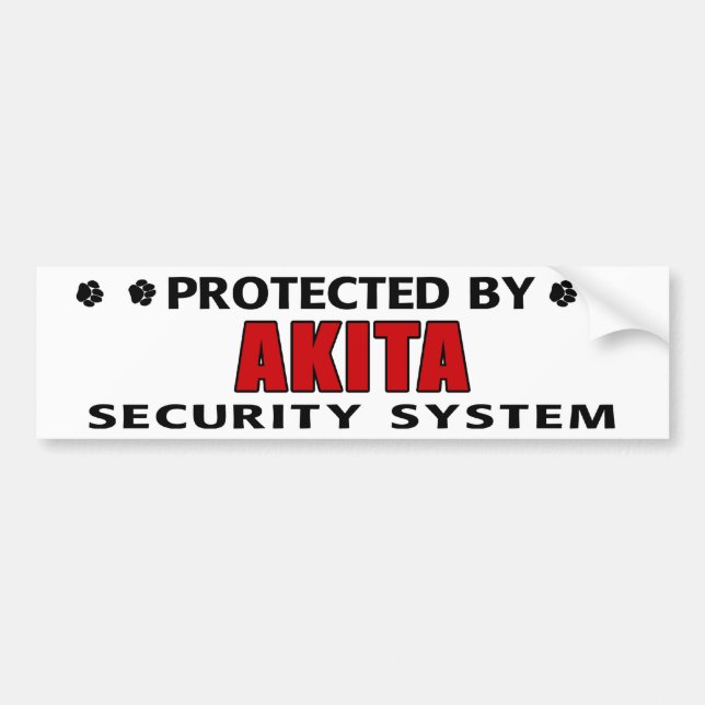 Akita Security System Bumper Sticker (Front)