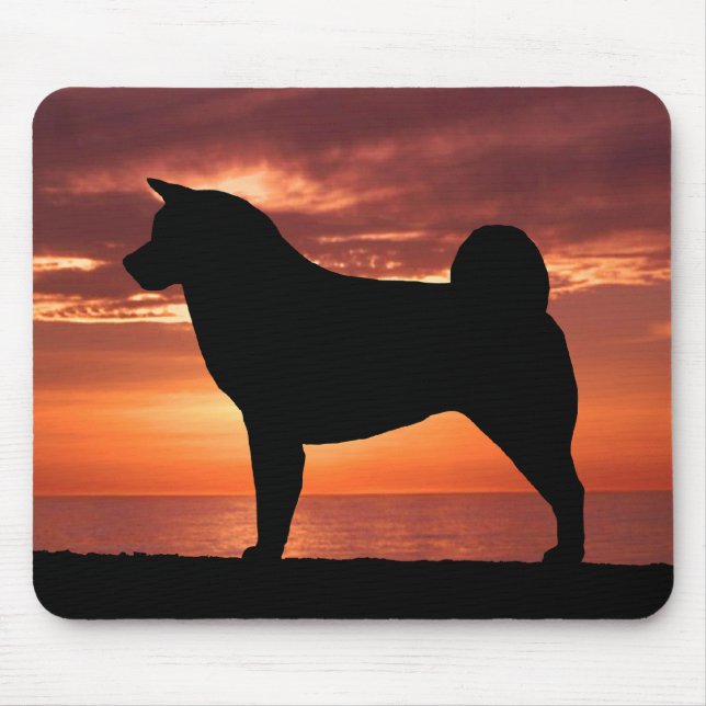 Akita Sienna Sunset Mouse Pad (Front)