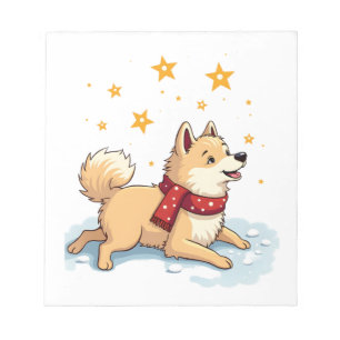 Akita Snowball Fight Notepad