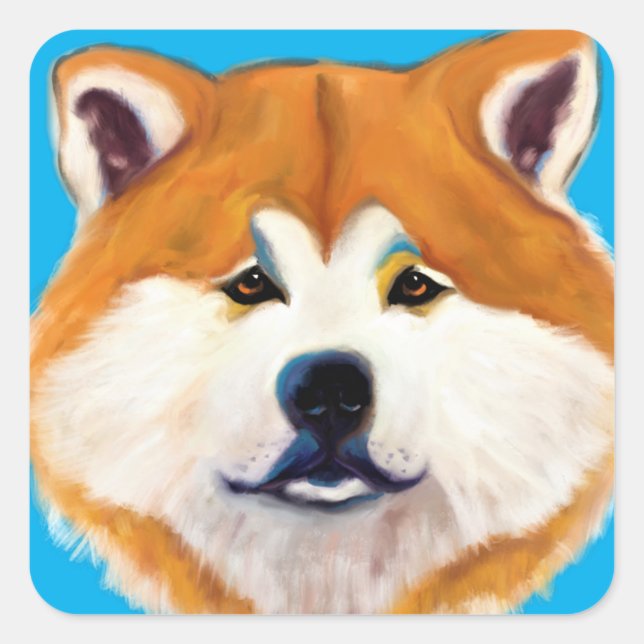 AKITA    SQUARE STICKER (Front)