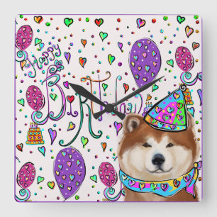 AKITA SQUARE WALL CLOCK