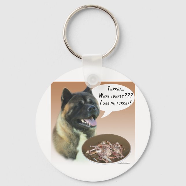 Akita Turkey Key Ring (Front)