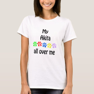 Akita Walks Design T-Shirt
