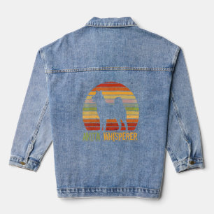 Akita Whisperer Retro Vintage Shiba Inu Dog Akita Denim Jacket