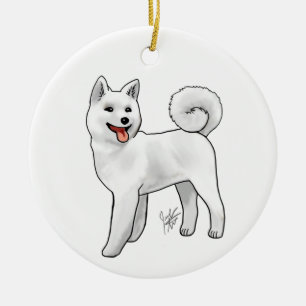 Akita - White Ornament