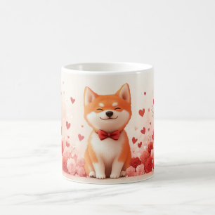 Akita with Roses - Valentine's Day  Coffee Mug