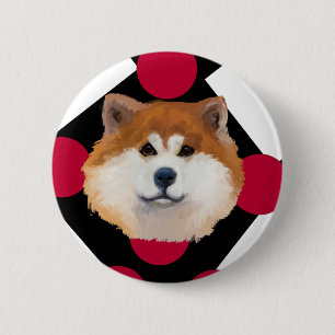 Akitas 6 cm round badge