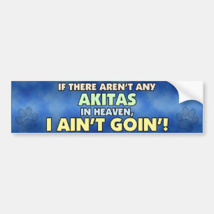 Akitas in Heaven Bumper Sticker