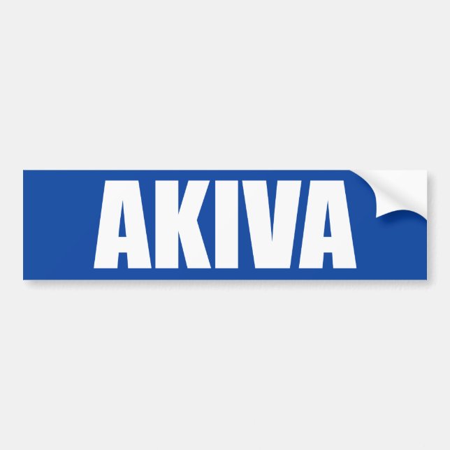 Akiva Bumper Sticker (Front)