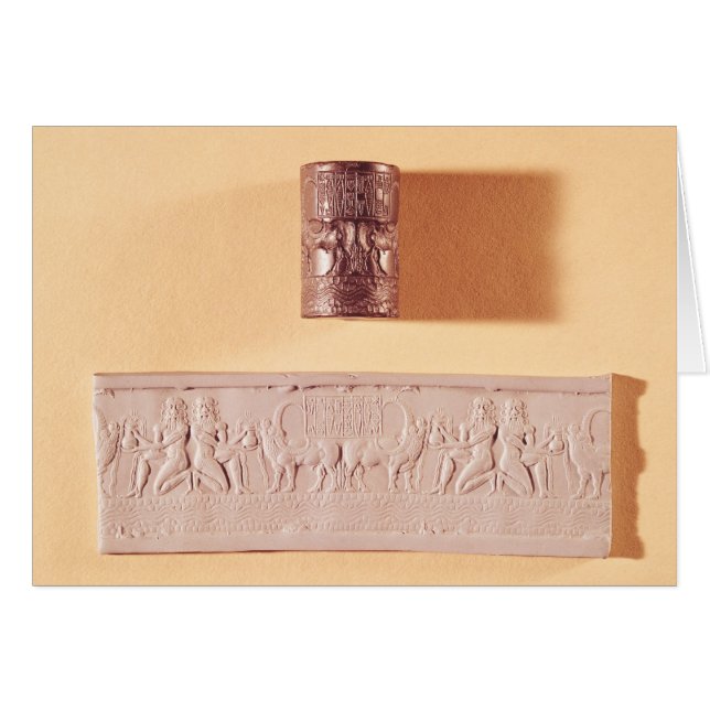 Akkadian cylinder seal and impression (Front Horizontal)