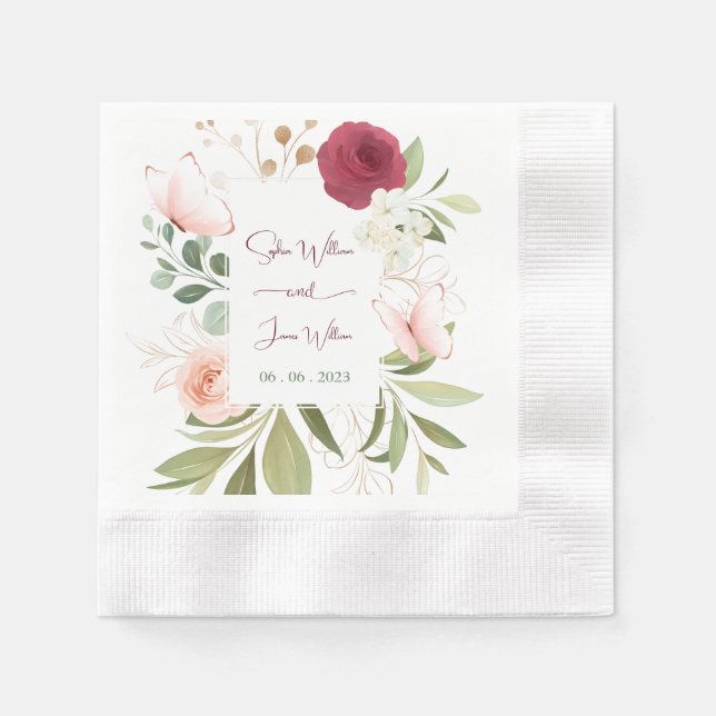 AKM WEDDING SIGN  NAPKIN (Front)