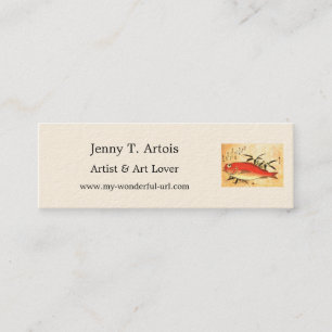 Akodai - Hiroshige's Colourful Japanese Fish Print Mini Business Card
