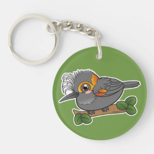 Akohekohe Hawaii Forest Bird Key Ring