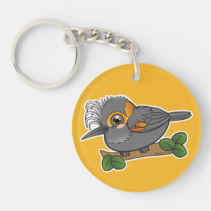 Akohekohe Hawaii Forest Bird Key Ring