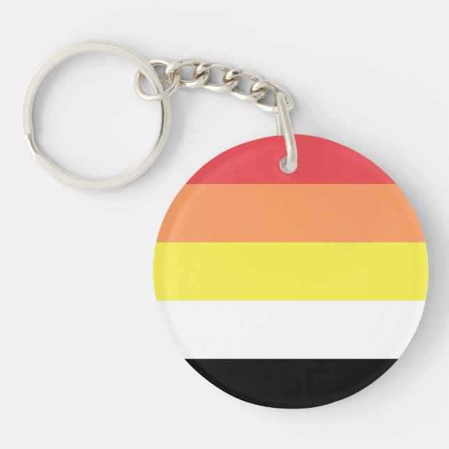 Akoisexual Akoiromantic Pride Flag Key Ring (Front)