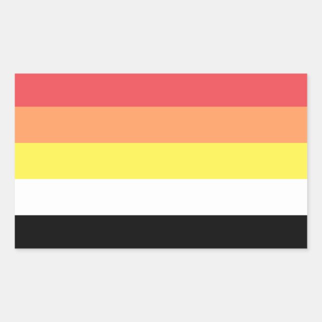 Akoisexual Akoiromantic Pride Rectangular Sticker (Front)