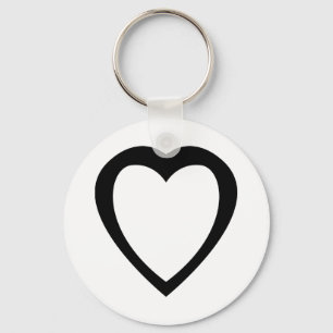 Akoma   Symbol for Patience and Tolerance White Key Ring