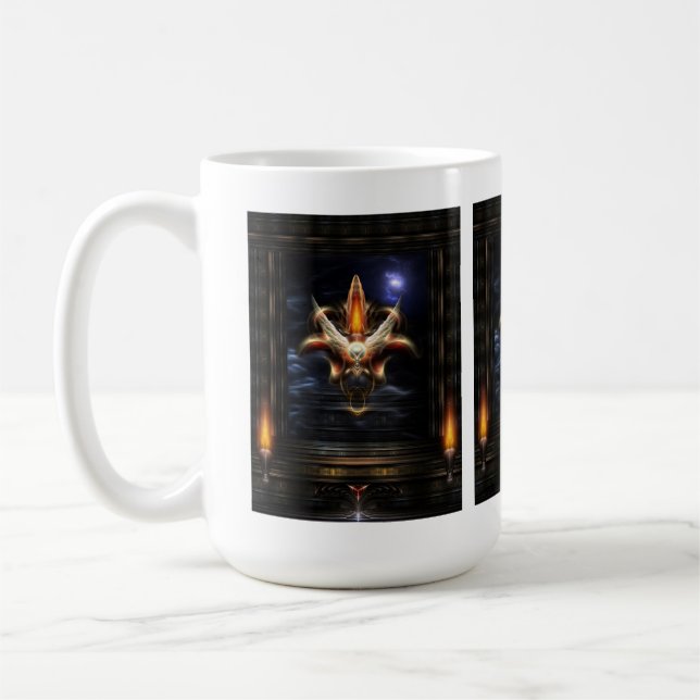 Akrellian Torch Fire Portrait Coffee Mug (Left)