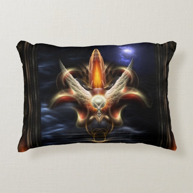 Akrellian Torch Fire Portrait Decorative Cushion (Front)