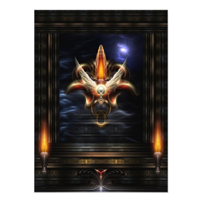 Akrellian Torch Fire Portrait Photo Enlargement (Front)