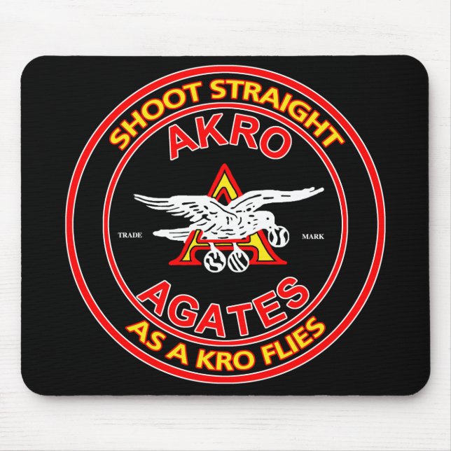 Akro Agate Black Mousepad (Front)