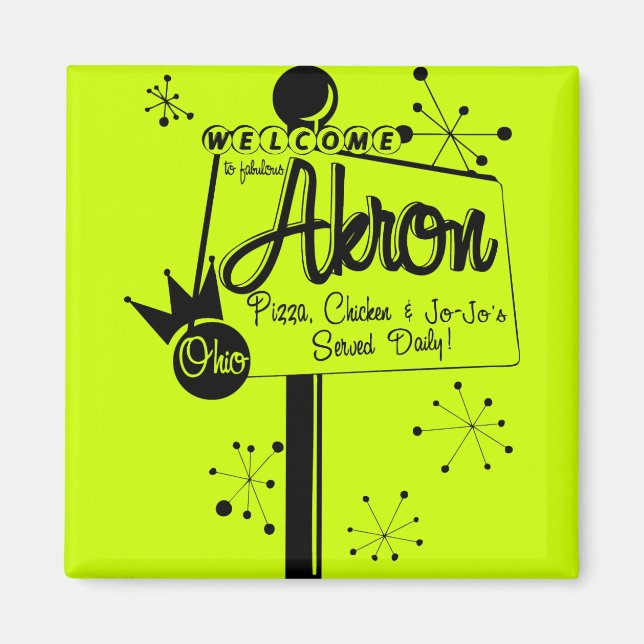 Akron Jojo's & Chicken Magnet (Front)