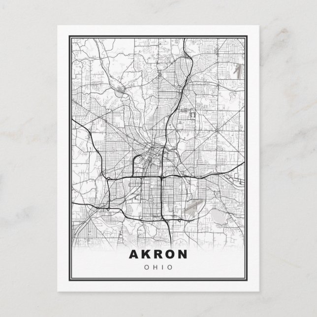 Akron Map Holiday Postcard (Front)