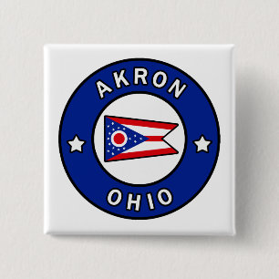 Akron Ohio 15 Cm Square Badge
