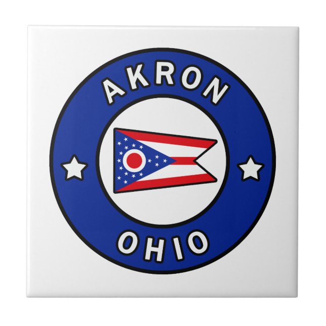 Akron Ohio Ceramic Tile (Front)
