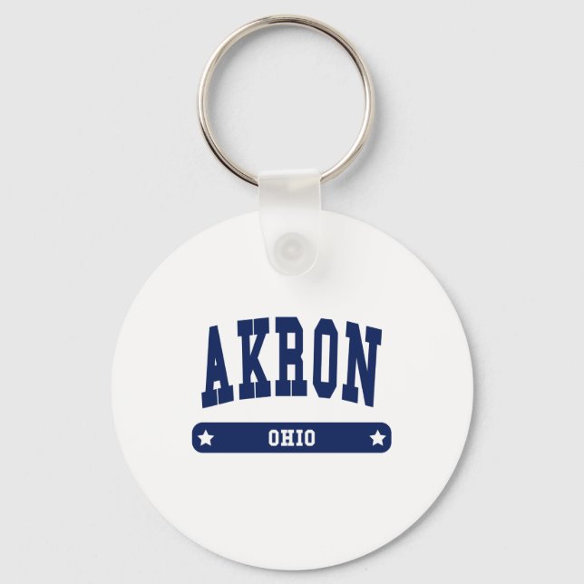 Akron Ohio College Style t shirts Key Ring (Front)