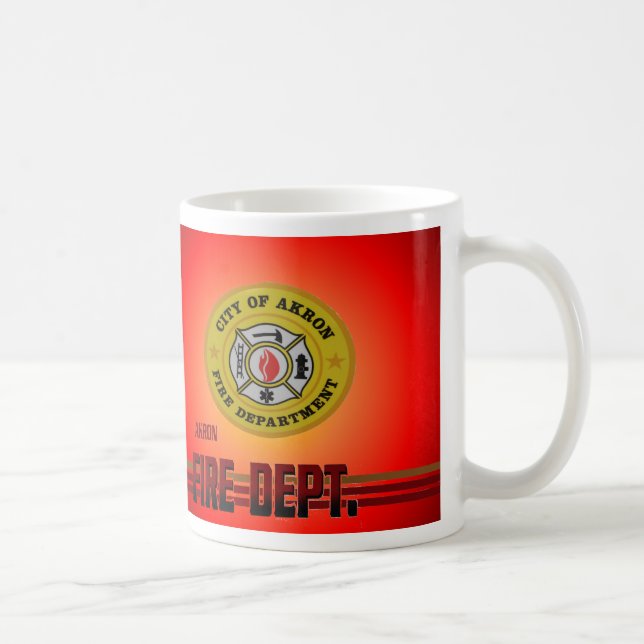 Akron Ohio Fire Department Mug. Coffee Mug (Right)