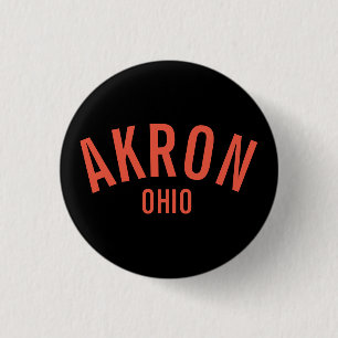 Akron, Ohio Magnet 3 Cm Round Badge